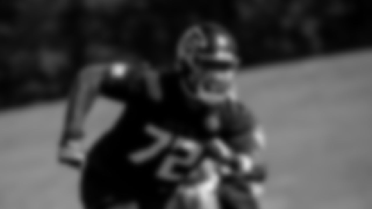 Atlanta Falcons offensive guard Willie Beavers #72 during practice at IBM Performance Field. (Photo by Kara Durrette/Atlanta Falcons)