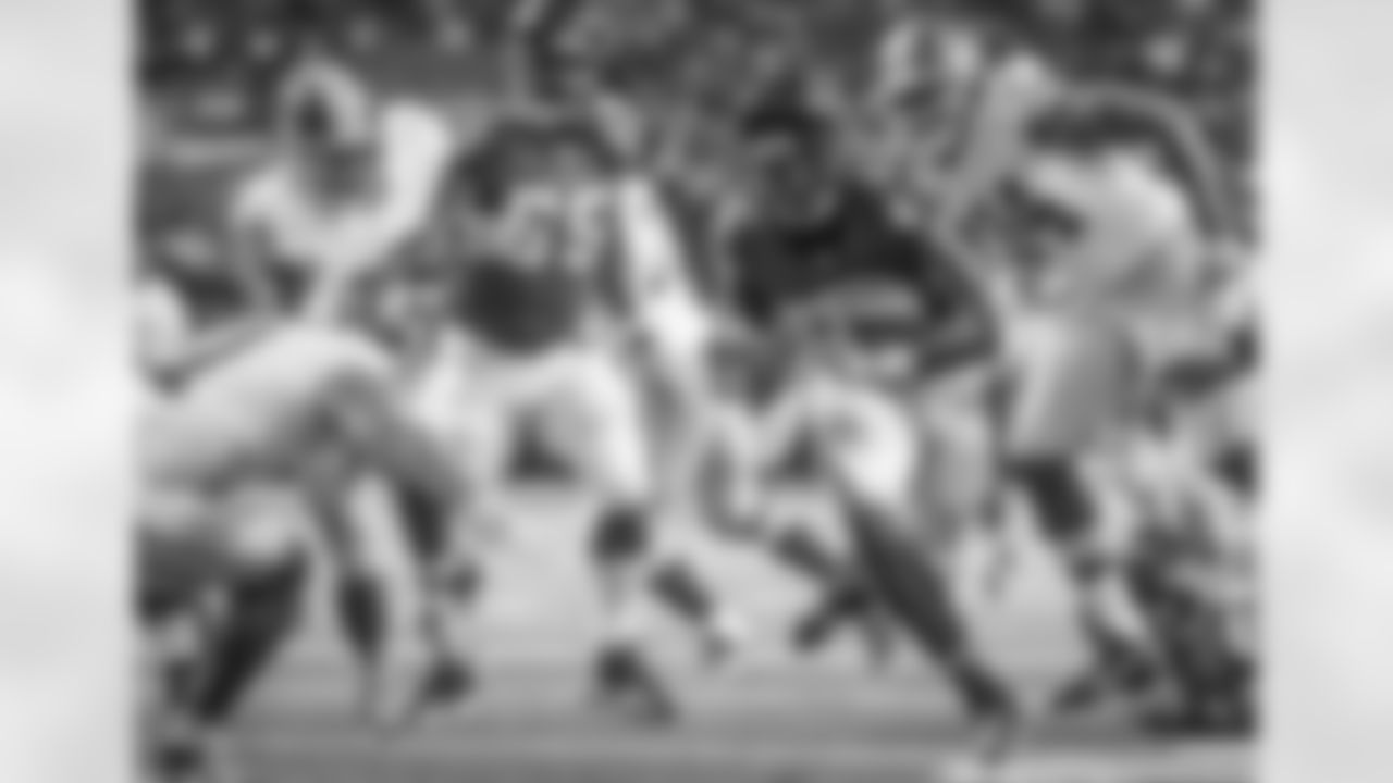 RB Tevin Coleman looks to the end zone before being stopped short of scoring