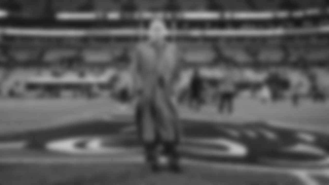 Atlanta Falcons owner Arthur Smith looks onto the field before the Atlanta Falcons face the Carolina Panthers at Bank of America Stadium in Charlotte, North Carolina on Thursday, November 10, 2022. (Photo by Shanna Lockwood/Atlanta Falcons)