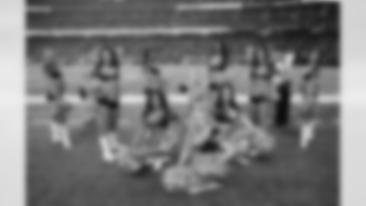 A few of the Atlanta Falcons Cheerleaders pose for a picture (PHOTOS: Art Morrison, Special to AtlantaFalcons.com)