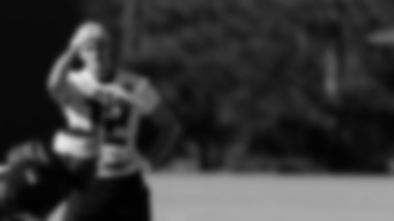 Atlanta Falcons wide receiver Chad Hansen (12) during team practice at Atlanta Falcons Headquarters in Flowery Branch, Georgia, on Thursday, December 23, 2021. (Photo by Shanna Lockwood/Atlanta Falcons)