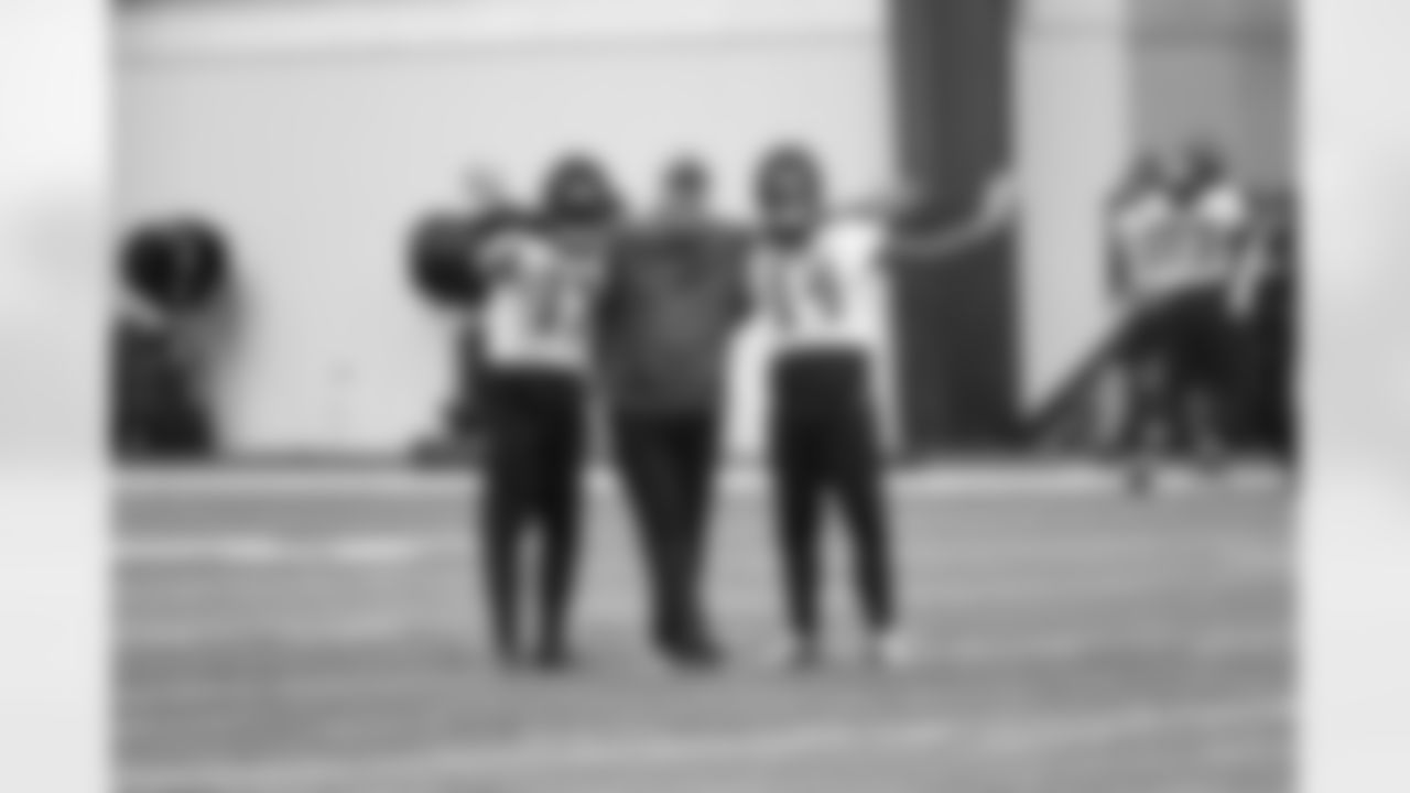 WR Marvin Hall, Dave Brock, wide receivers coach, WR Justin Hardy