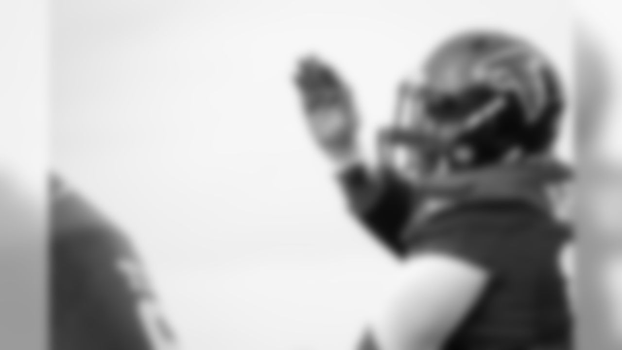 Atlanta Falcons defensive tackle Grady Jarrett #97 in action during practice. (Photo by Kara Durrette/Atlanta Falcons)