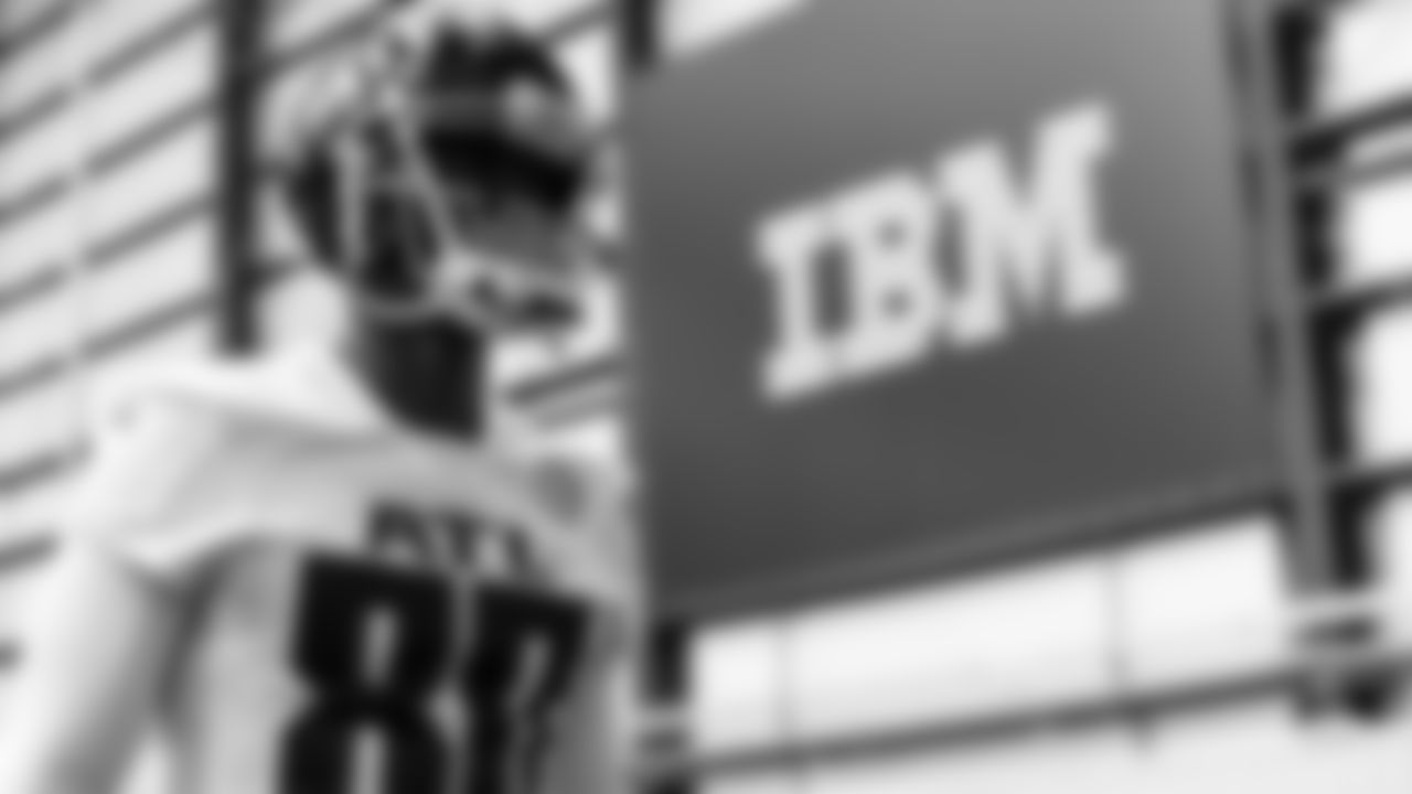 Atlanta Falcons wide receiver Laquon Treadwell #80 looks on during practice at IBM Performance Field.