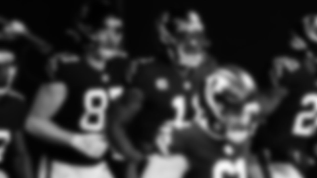 Atlanta Falcons wide receiver Julio Jones #11 runs out onto the field before the game against the New Orleans Saints on December 6, 2020.