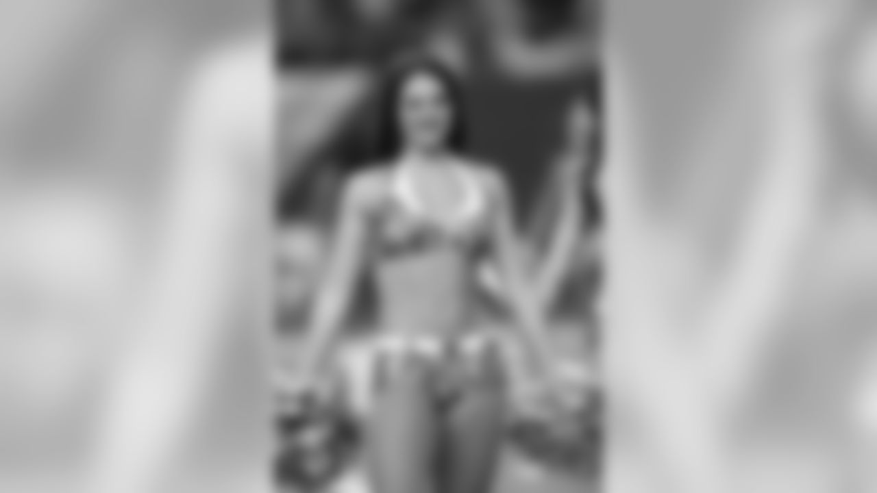 The Atlanta Falcons Cheerleaders dressed in camo to support our troops for the Salute to Service game