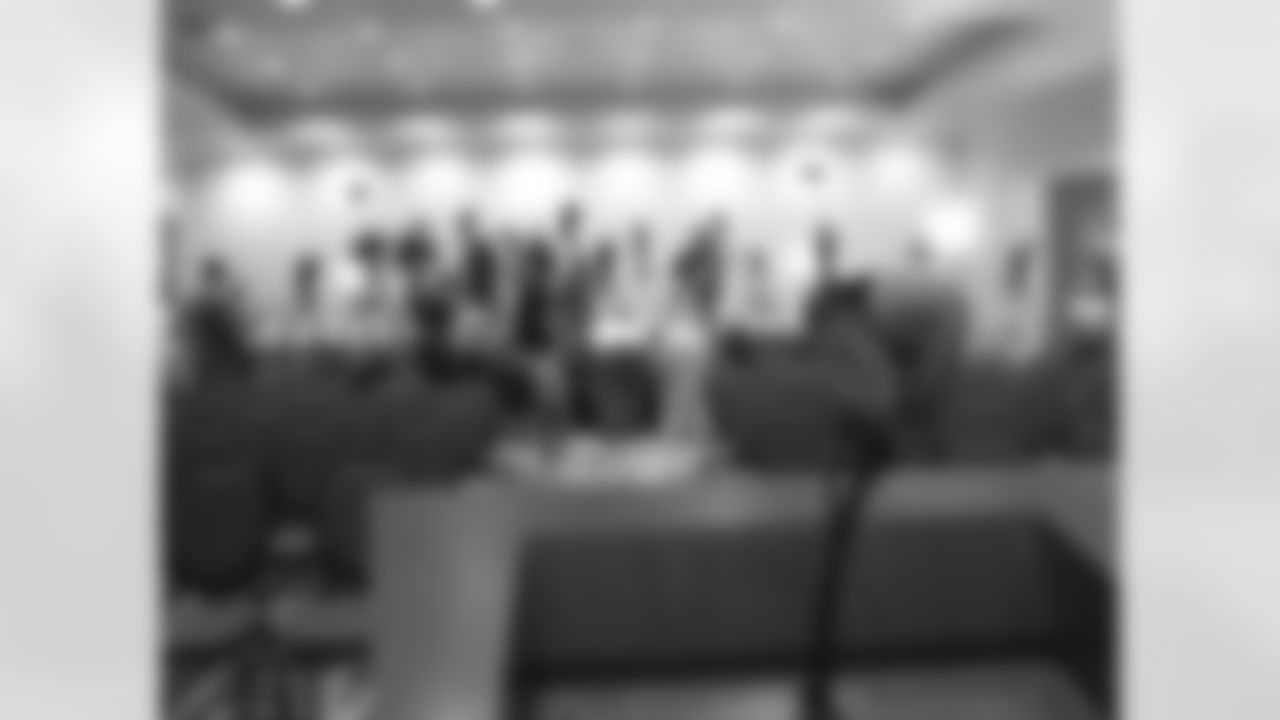 At the podium in the news conference room // Owners Meeting // July 21, 2011 // Atlanta -