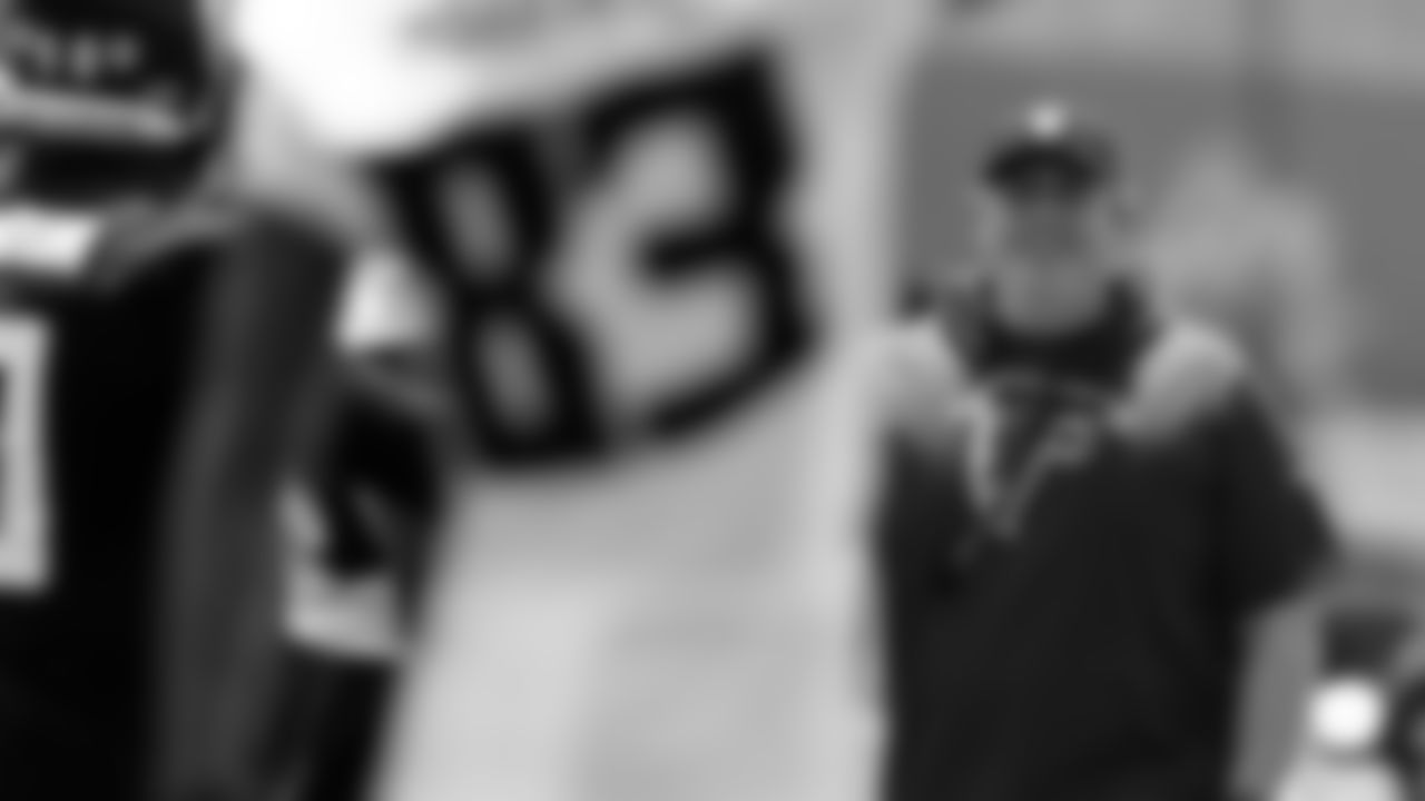 Atlanta Falcons head coach Arthur Smith looks on during organized team activities in Phase III of the Atlanta Falcons offseason program on May 26, 2021.