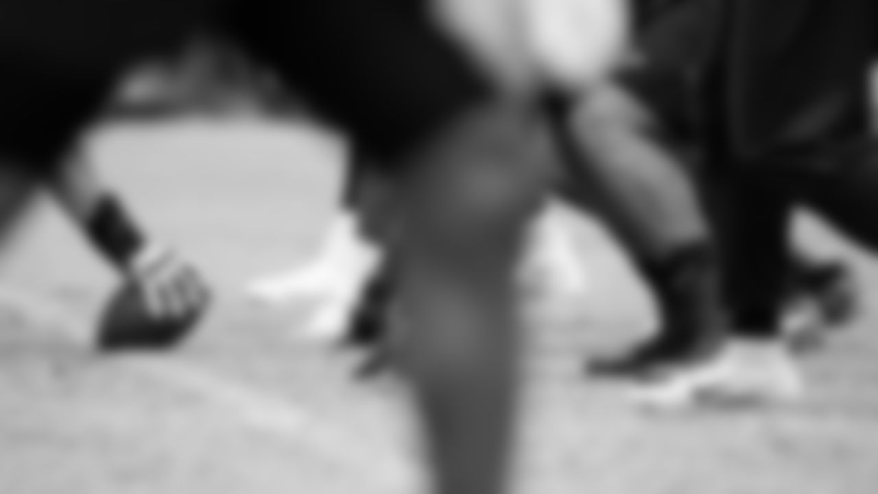 A detail shot of the ball before the snap during organized team activities in Phase III of the Atlanta Falcons offseason program on May 27, 2021.