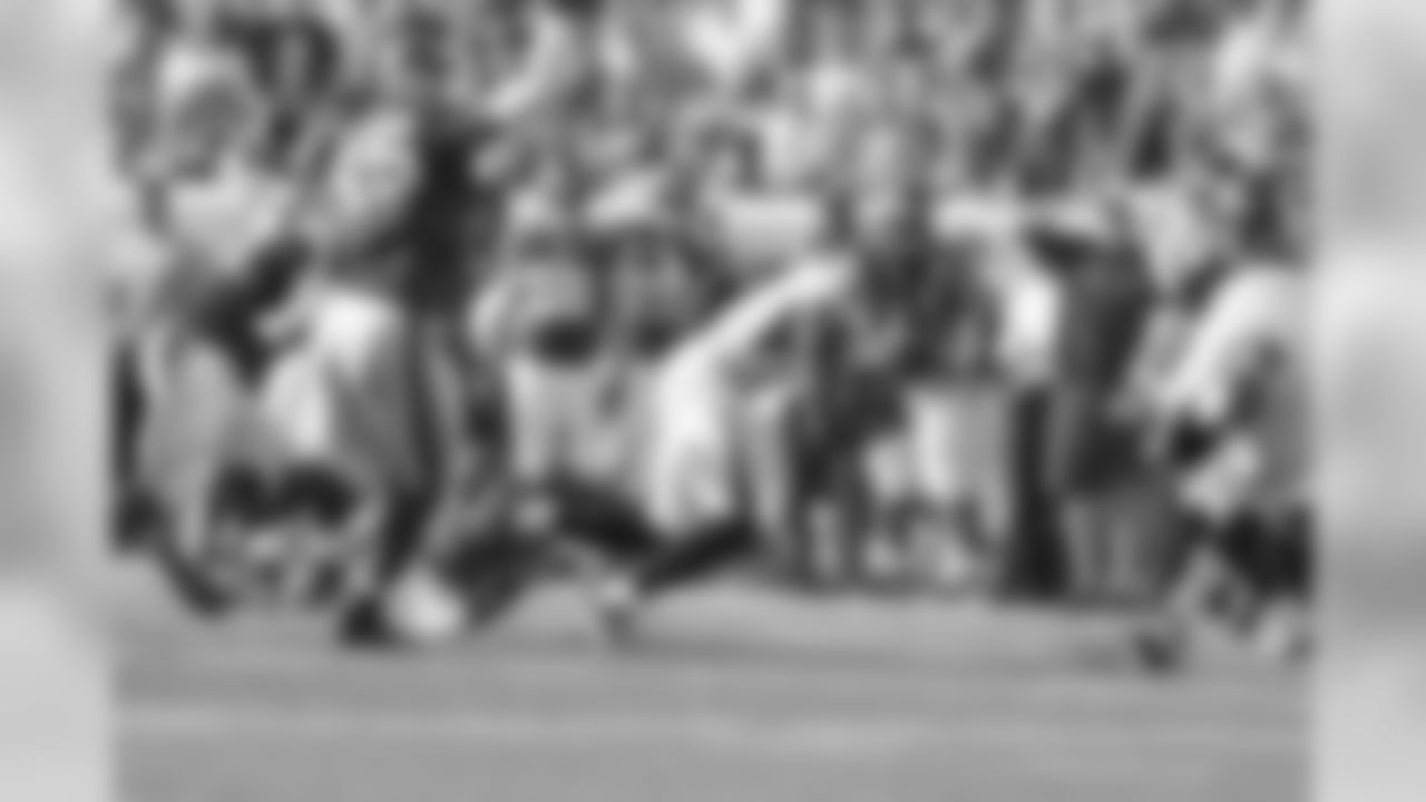 WR Julio Jones is tackled after a reception.