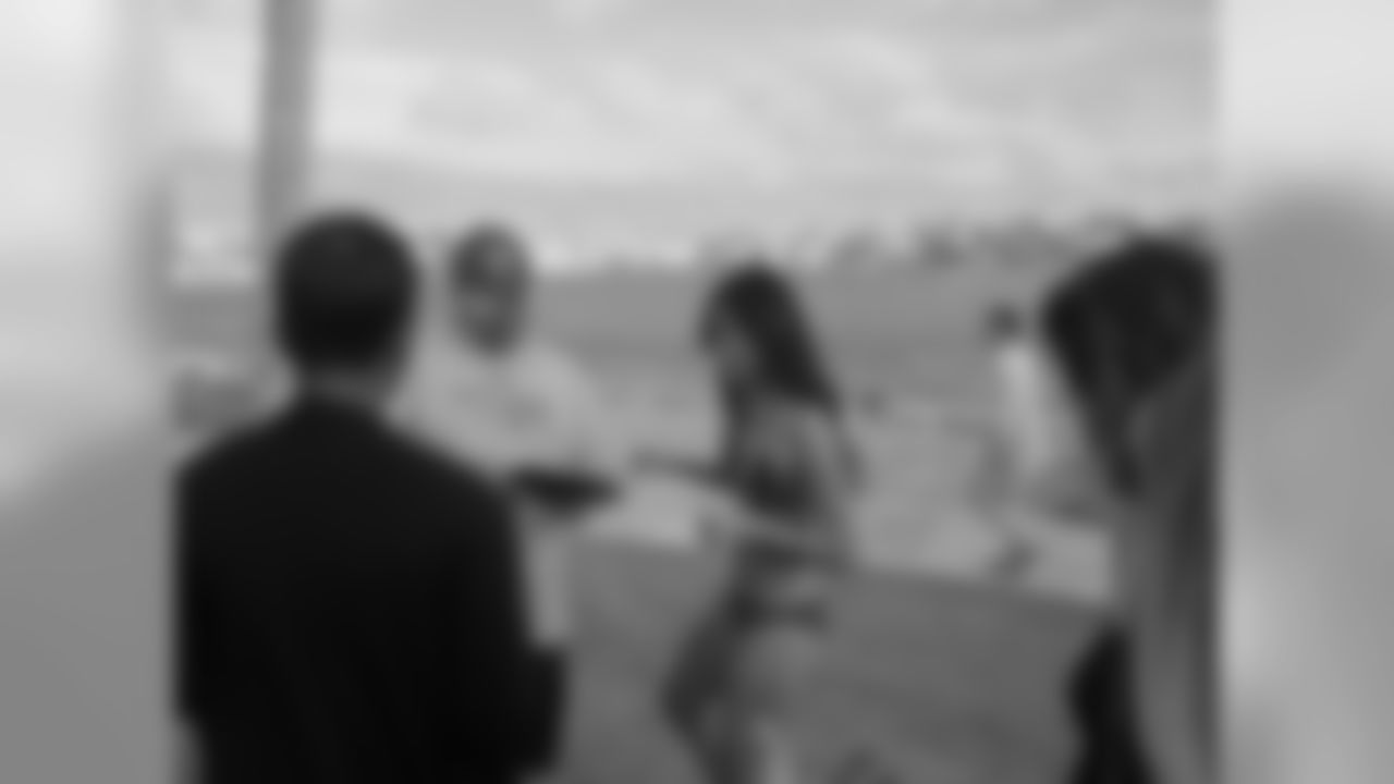 Cindy L. gets some advice before her shoot // Atlanta Falcons Cheerleaders Swimsuit Calendar Photo Shoot - Day 1 // 5/26/11 // Bermuda -