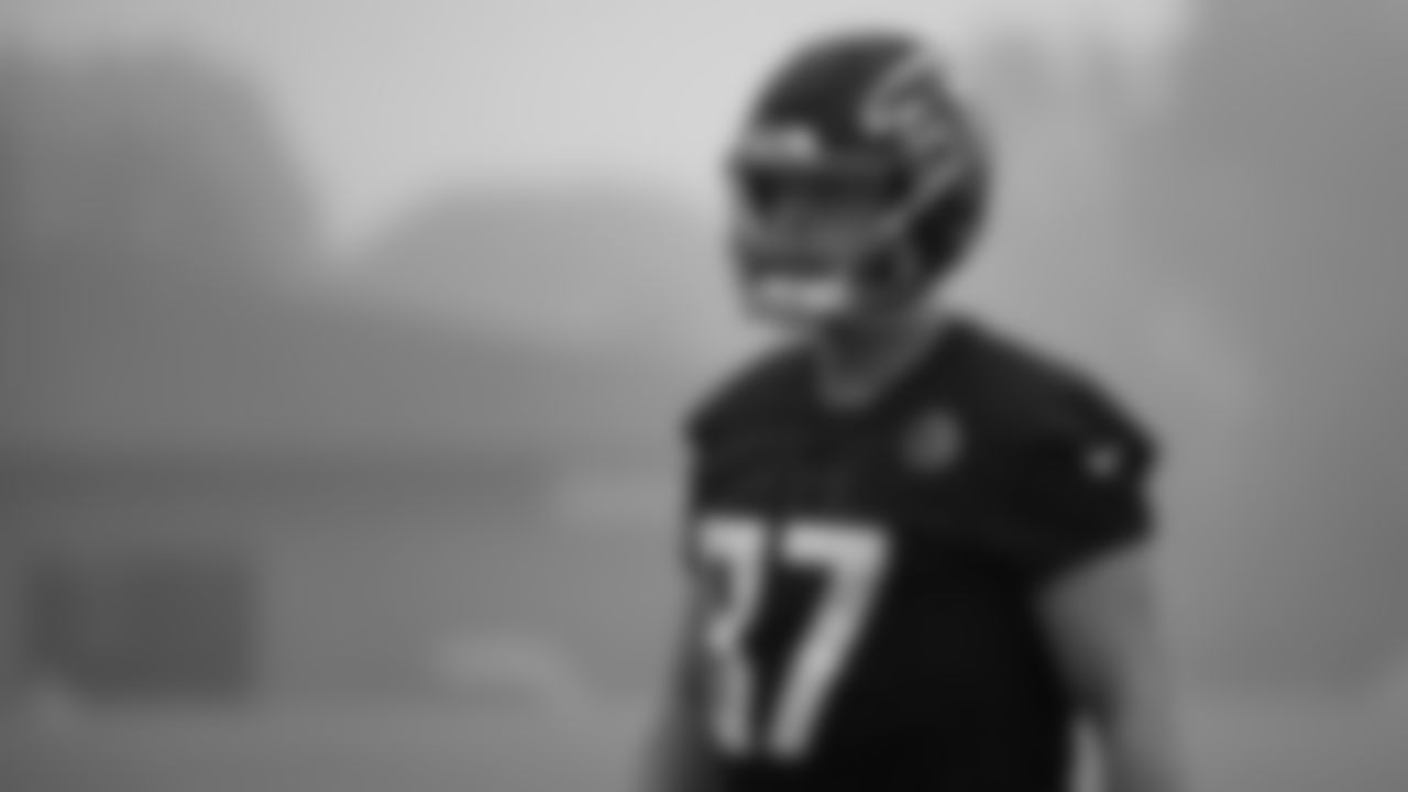 Atlanta Falcons tight end Jaeden Graham #87 looks on during practice at IBM Performance Field. (Photo by Kara Durrette/Atlanta Falcons)