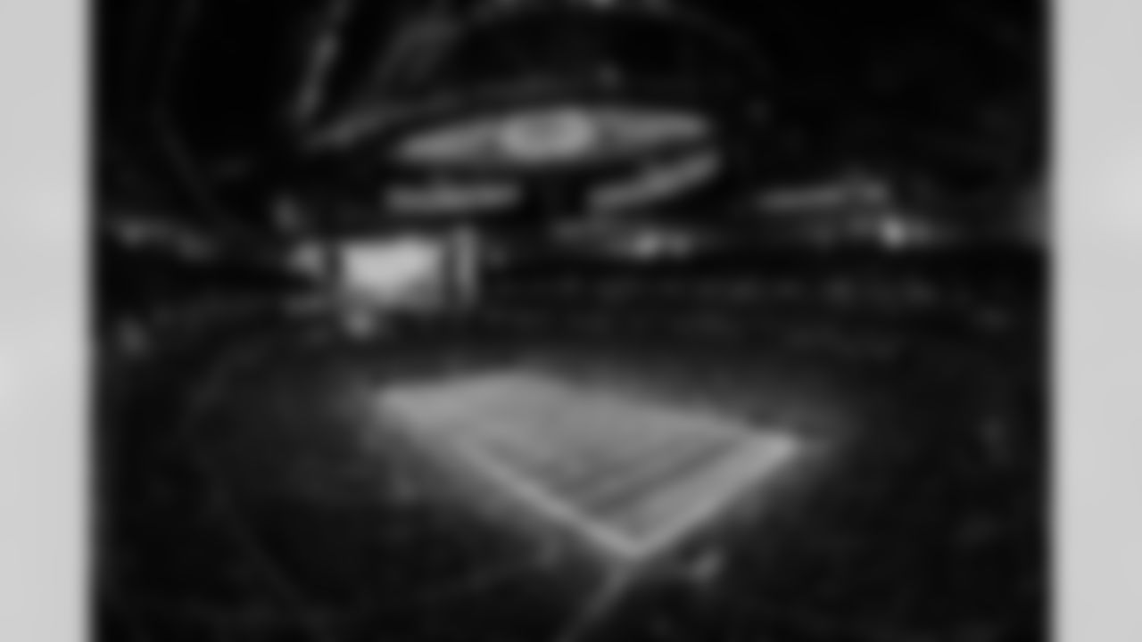 A view of the Halo Board after a touchdown during the game against the Washington Commanders at Mercedes-Benz Stadium in Atlanta, Ga. on Sunday, October 15, 2023. (Photo by Alex Slitz/Atlanta Falcons)