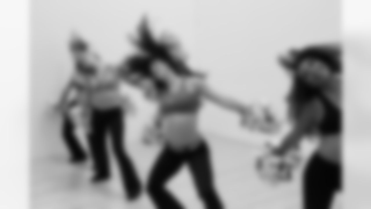 Elizabeth M., Jennifer T. and Kadija J. // Atlanta Falcons Cheerleaders Practice // 7/7/2011 // Atlanta -