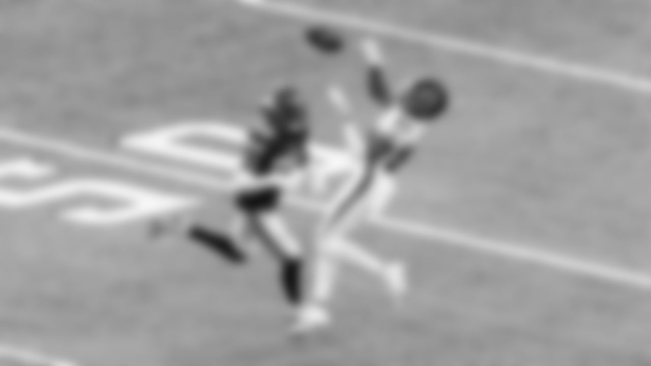 Atlanta Falcons wide receiver Russell Gage #83 in action during the third quarter against the Minnesota Vikings on October 18, 2020. (Photo by Adam Hagy/Atlanta Falcons)