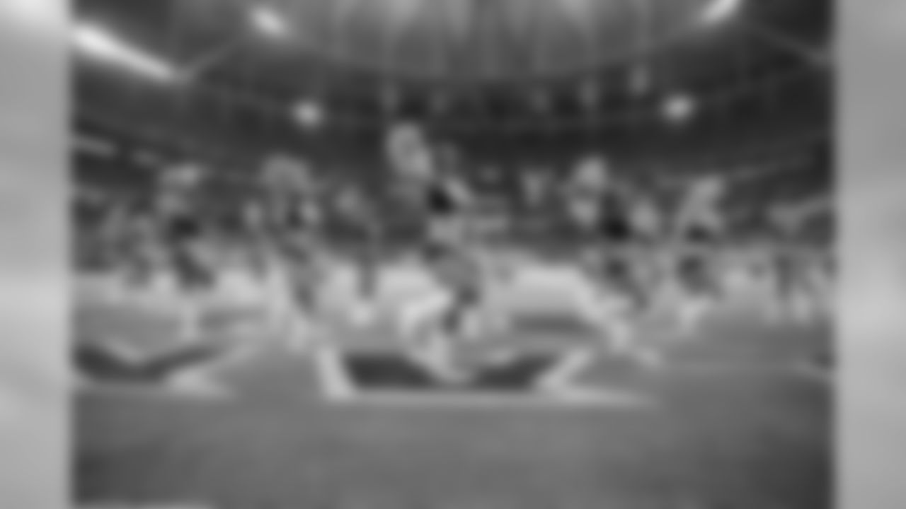 The Atlanta Falcons Cheerleaders perform a dance in the endzone (PHOTOS: Art Morrison, Special to AtlantaFalcons.com)