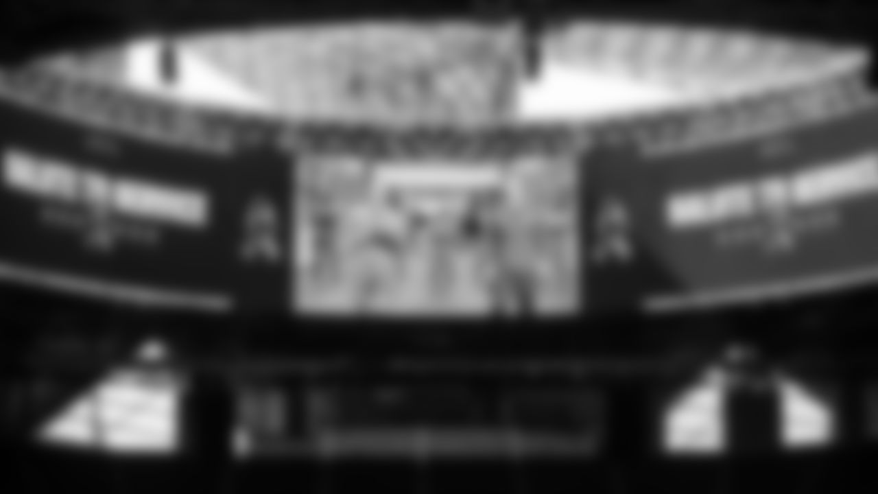 Salute to Service activation on the halo board during the game against the Denver Broncos on November 8, 2020. (Photo by Adam Hagy/Atlanta Falcons)