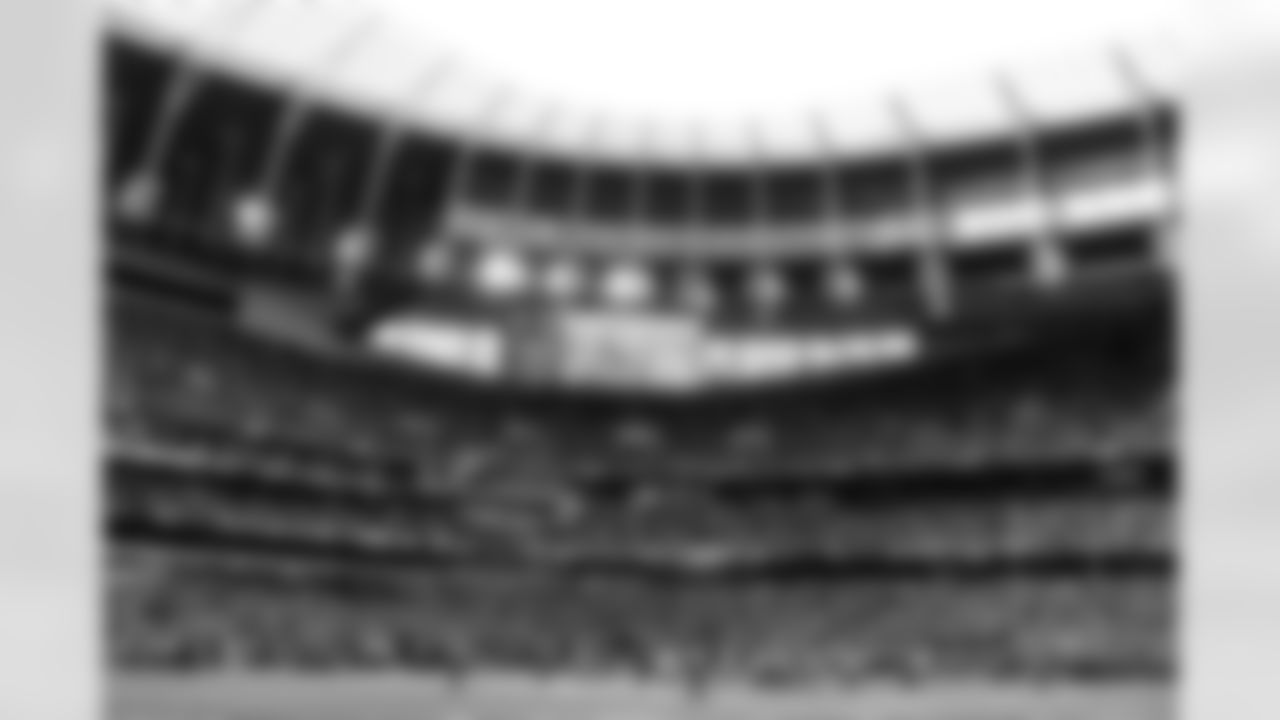 A general view of fans inside the stadium while the Atlanta Falcons face the New York Jets at Tottenham Hotspur Stadium in London, England on Sunday, October 10, 2021. (Photo by Chris Trotman/Atlanta Falcons)