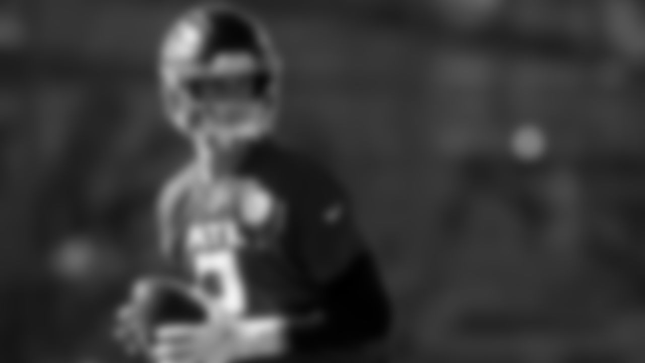 Atlanta Falcons quarterback Matt Ryan #2 in action during practice at IBM Performance Field.