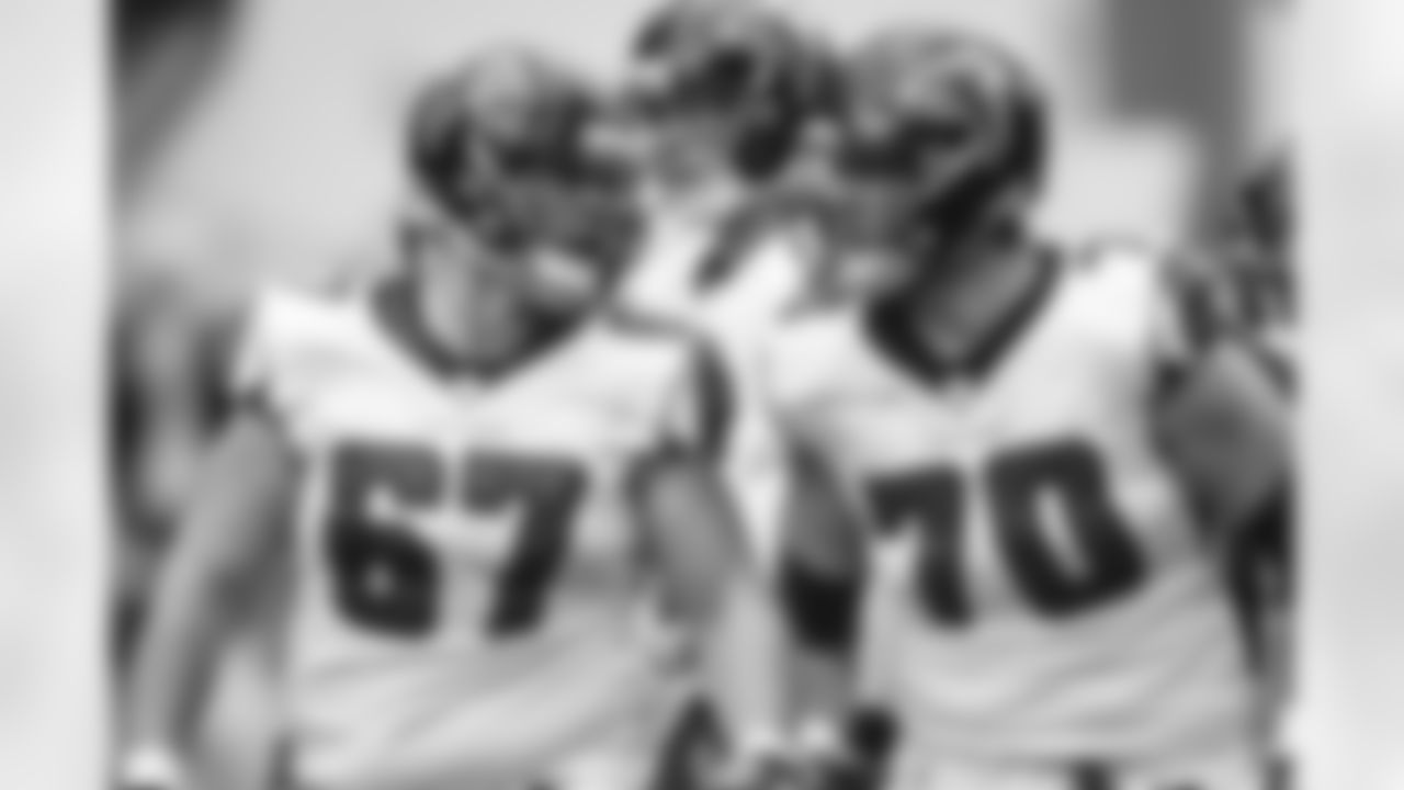 The Falcons were the only NFL team to start the same five offensive linemen in all 16 regular season games.