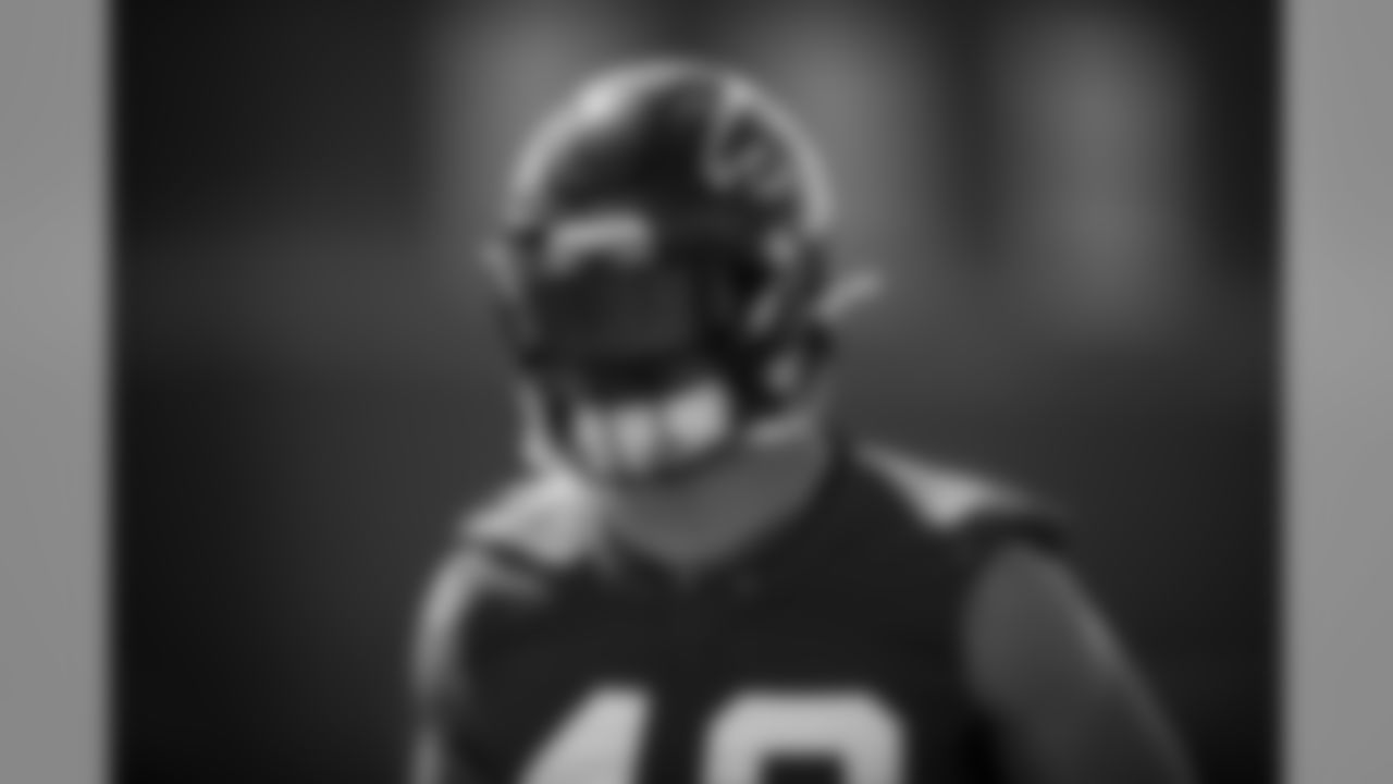 Atlanta Falcons running back Keith Smith #40 runs during practice. (Photo by Kara Durrette/Atlanta Falcons).