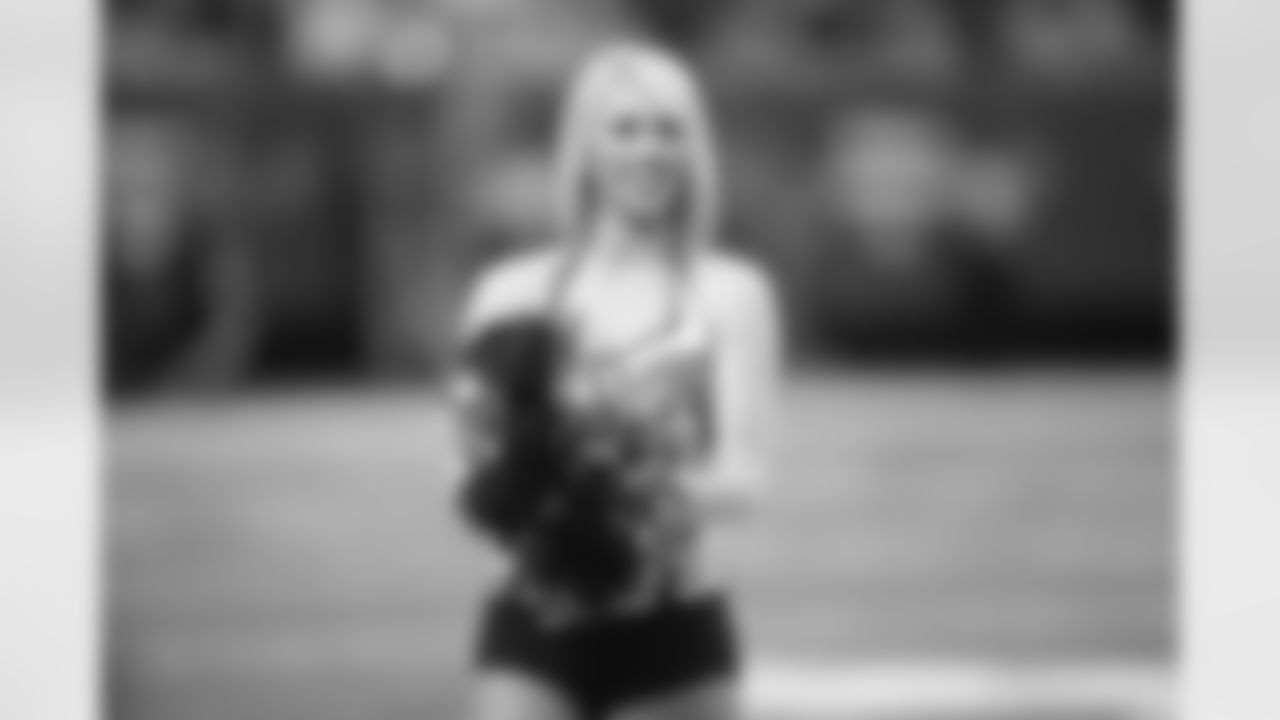 Cheerleader Natalie B performs pre-game