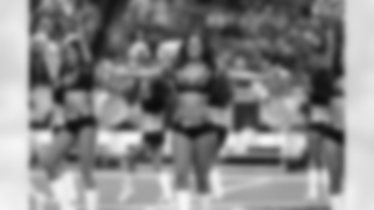 Cecilia B. and the Atlanta Falcons Cheerleaders perform one of their dances (PHOTOS: Art Morrison, Special to AtlantaFalcons.com)