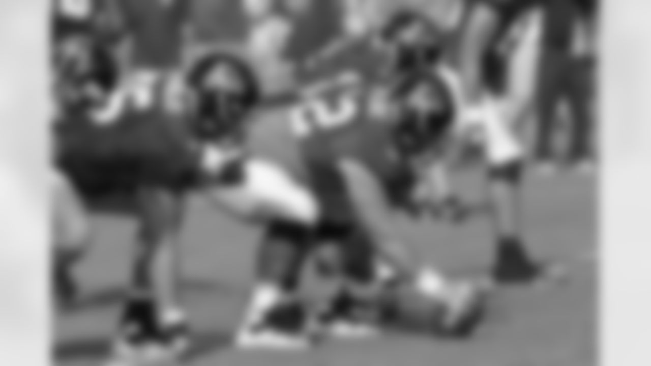 The offensive line // 2011 Russell Athletic Training Camp - Day 4 // August 1, 2011 // Flowery Branch, Ga. —