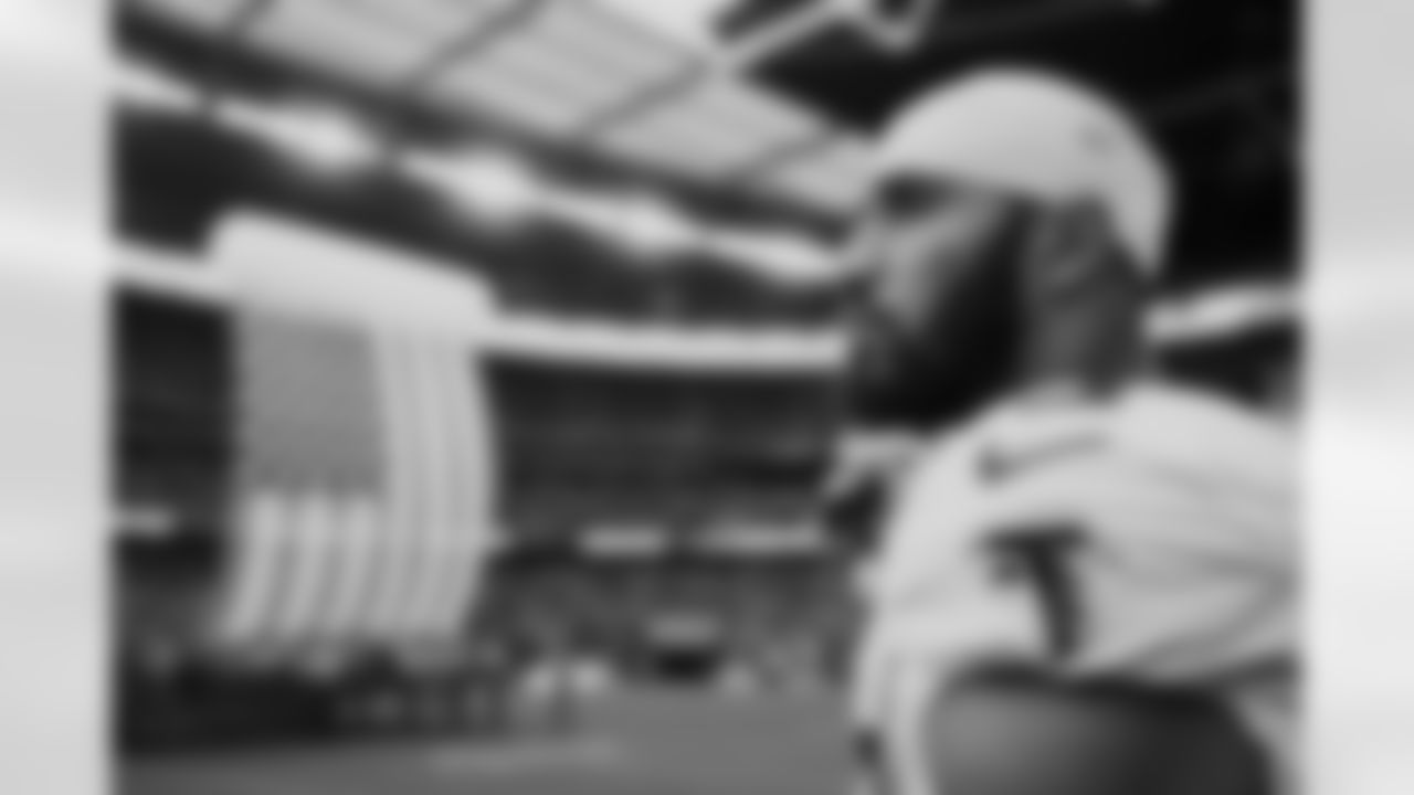 Atlanta Falcons safety Jessie Bates III #3 prior to the Week 4 Game against the Jacksonville Jaguars at Wembley Stadium in London, England on Sunday, October 1, 2023. (Photo by Shanna Lockwood/Atlanta Falcons)