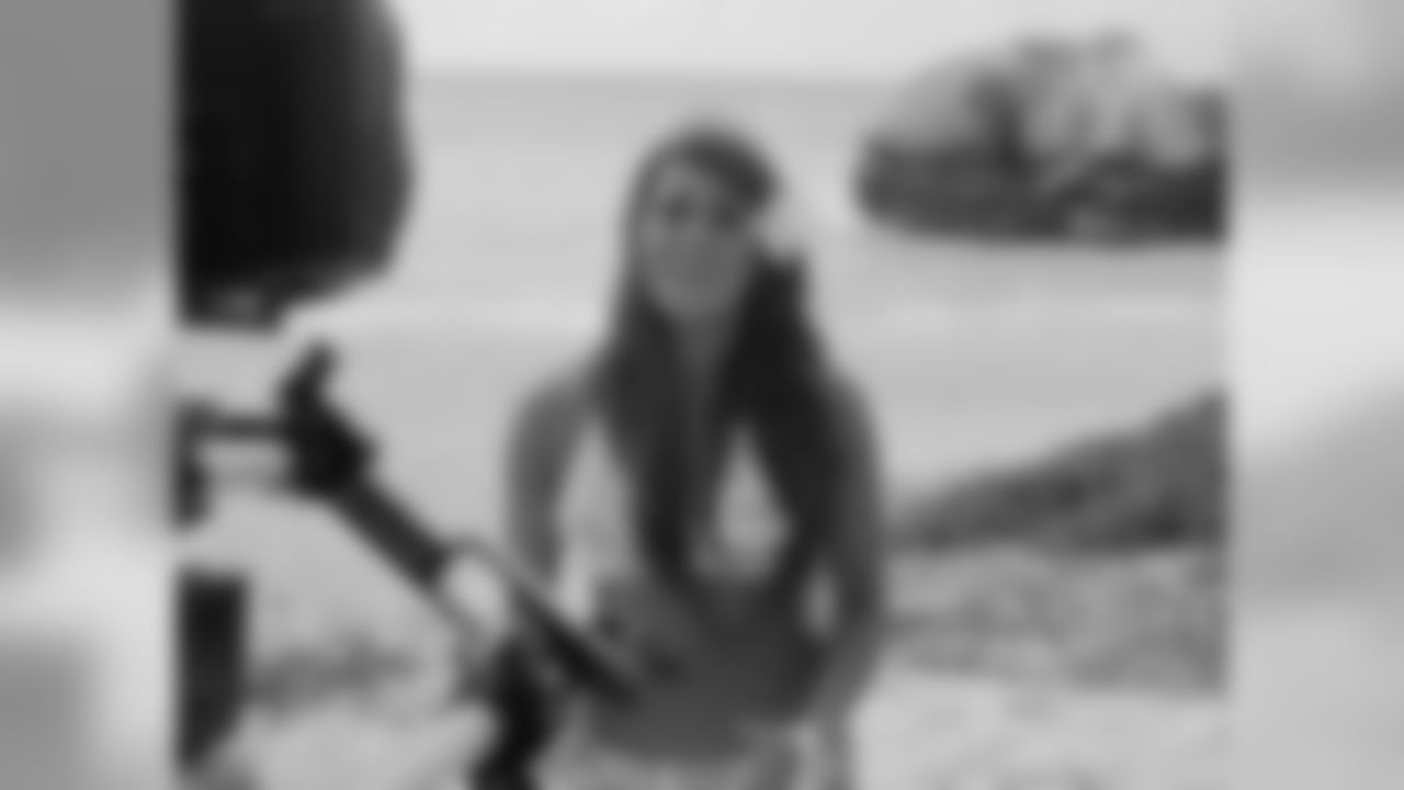 Natalie D. // 2011 Atlanta Falcons Cheerleaders Swimsuit Calendar Photo Shoot // 2011 // Bermuda -
