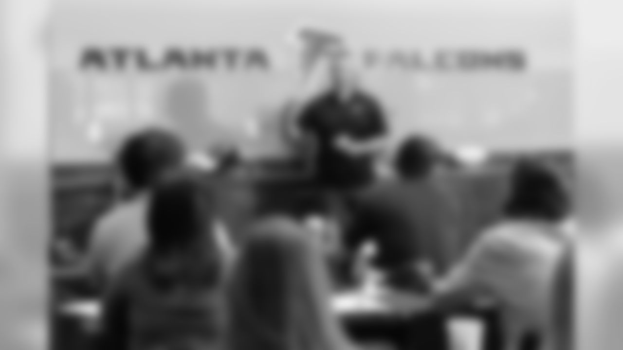 Atlanta Falcons Career Symposium, Friday, April 5, 2019.
Head Coach Dan Quinn,
General Manager Thomas Dimitroff, President & CEO Rich McKay Community Relations department
Jesse Ackerman, Head Strength and Conditioning Coach
Steve Sabo, Director of College Scouting