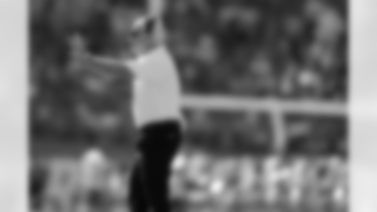 Atlanta Falcons head coach Mike Smith gestures towards the referees as they play the San Diego Chargers in the fourth quarter during an NFL football game Sunday, Sept. 23, 2012, in San Diego. (AP Photo/Gregory Bull)