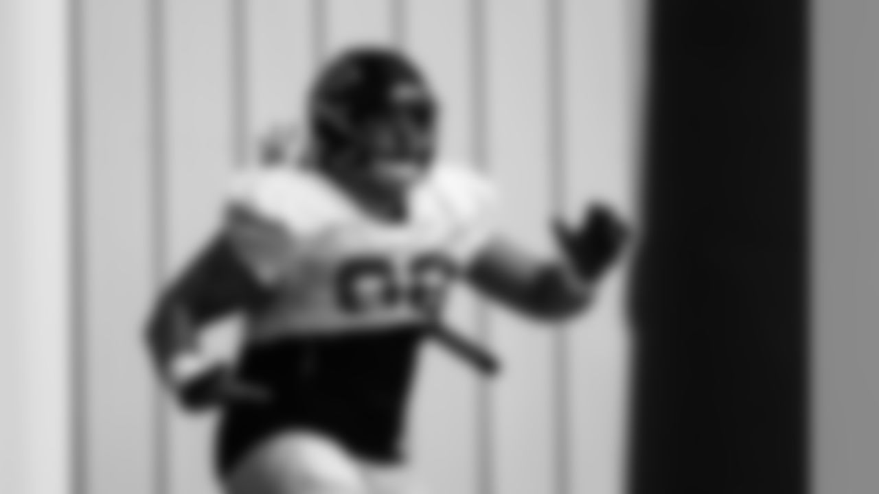 Atlanta Falcons defensive tackle Tyeler Davison #96 works during practice. (Photo by Kara Durrette/Atlanta Falcons).