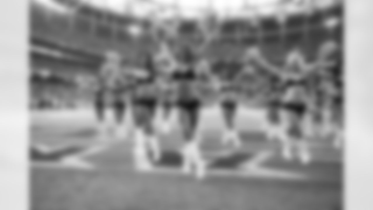 The Atlanta Falcons Cheerleaders perform in the endzone during the NFC Championship game (PHOTOS: Art Morrison, Special to AtlantaFalcons.com)