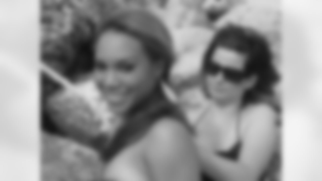 Kadija J. gets some final hair work before her shoot // Atlanta Falcons Cheerleaders Swimsuit Calendar Photo Shoot - Day 1 // 5/26/11 // Bermuda -