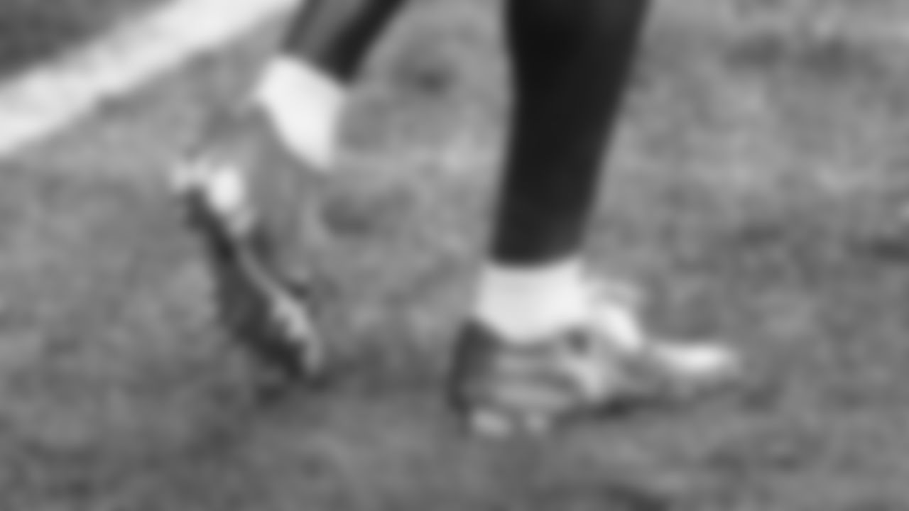 Atlanta Falcons free safety Ricardo Allen #37 wears cleats to support the Unstoppable foundation during the My Cause My Cleats initiative before the game against the New Orleans Saints on November 29, 2020.
