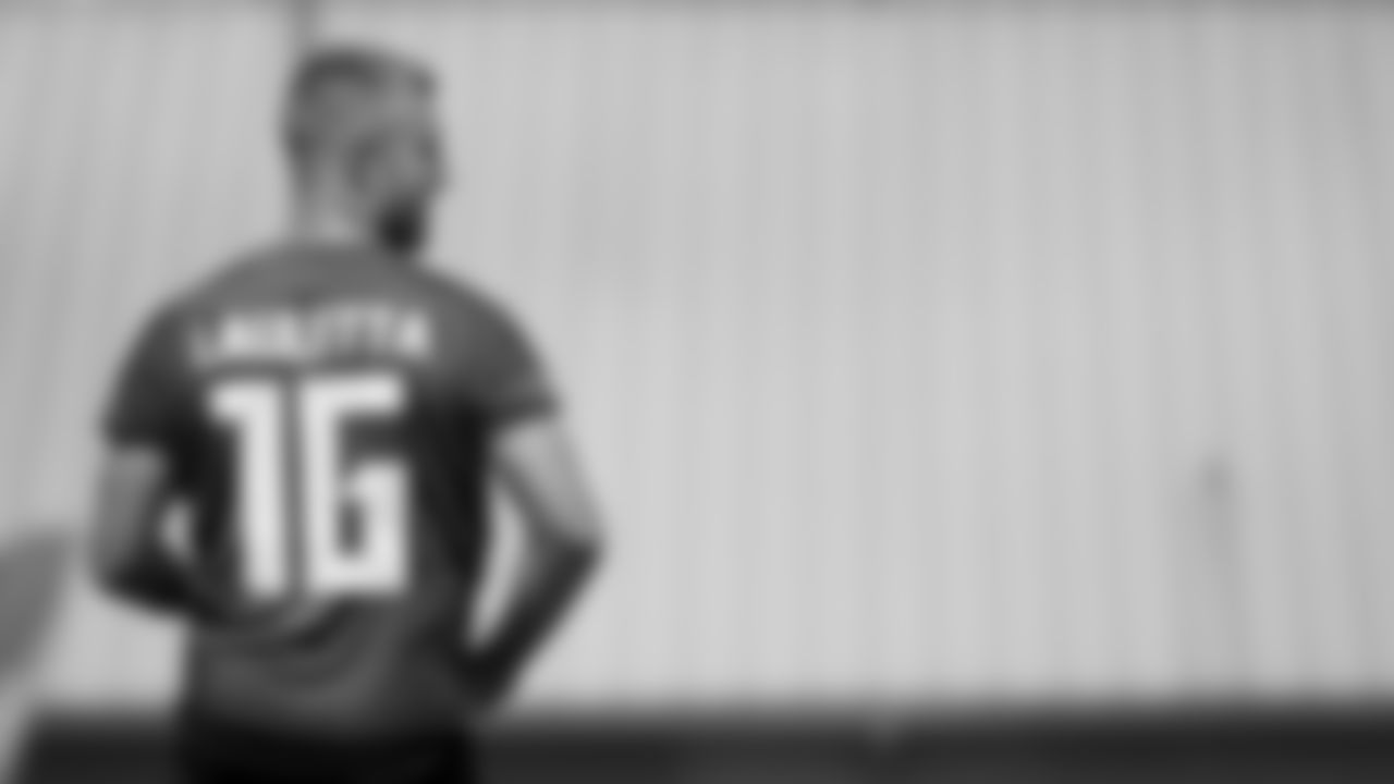 Atlanta Falcons quarterback Kyle Lauletta #16 looks on at IBM Performance Field on September 2, 2020 in Flowery Branch, GA. (Photo by Kara Durrette/Atlanta Falcons)