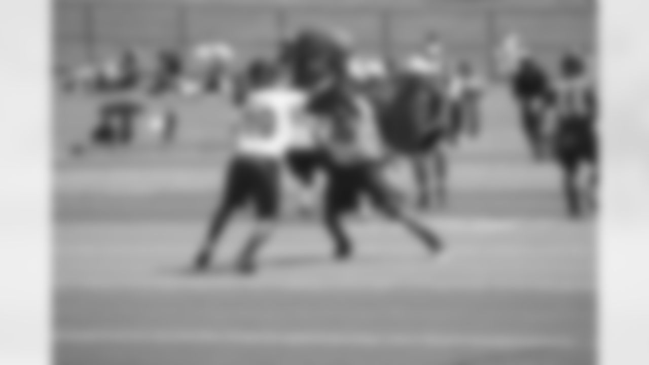 CB Darrin Walls and S Chad Faulcon run a drill during practice // 2012 Atlanta Falcons Minicamp - Day 1 // June 19, 2012 // Flowery Branch, Ga. -