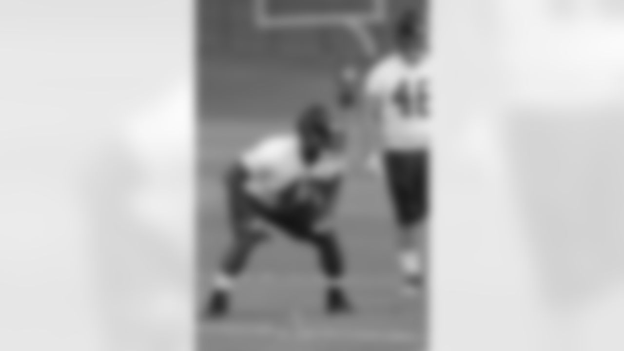 LB Rico Council, left, LB Max Gruder, right // 2012 Rookie Minicamp – Day 1 // May 11, 2012 // Flowery Branch –