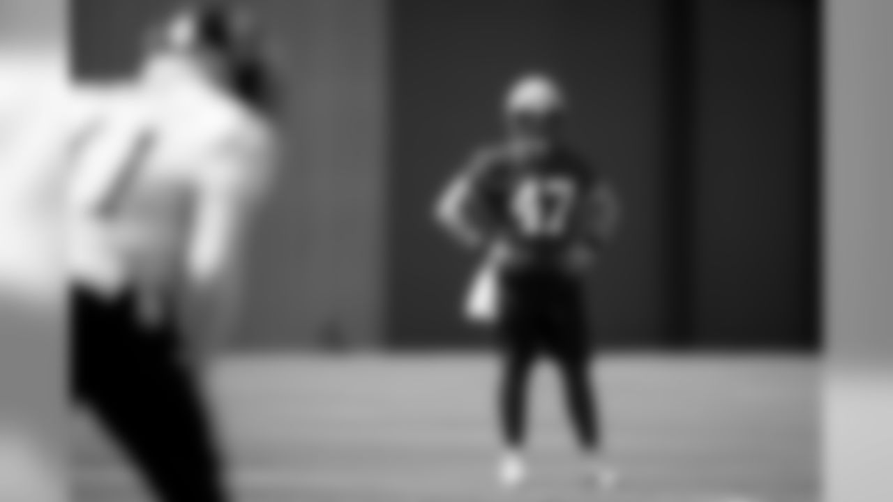 Atlanta Falcons long snapper Josh Harris #47 looks on during practice. (Photo by Kara Durrette/Atlanta Falcons).