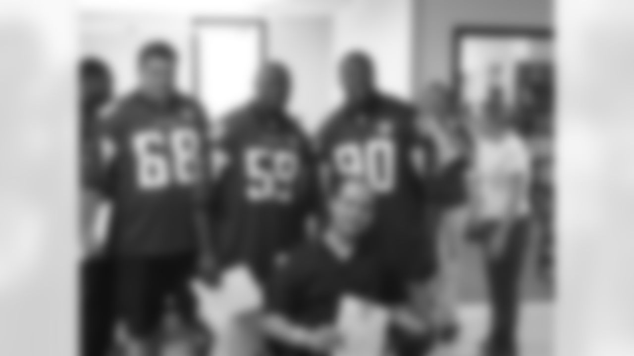 Falcons rookies pose for a picture.