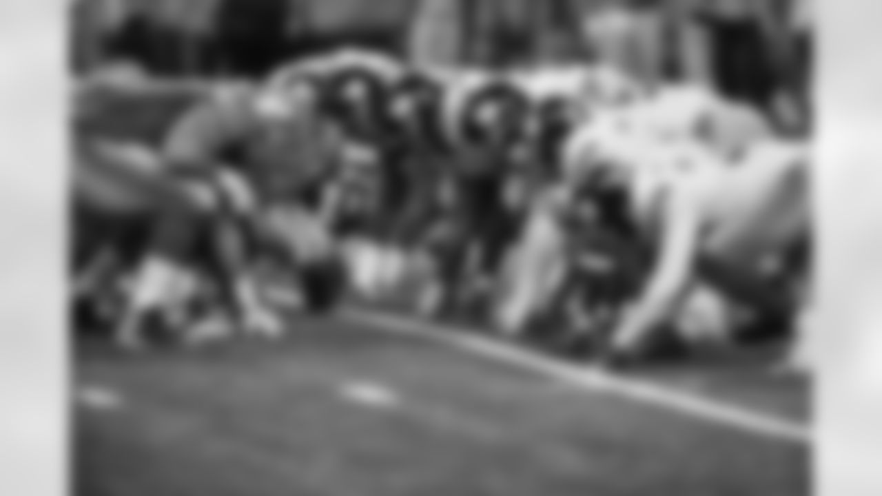 A look down the line of scrimmage during a week 8 regular season game against the Detroit Lions at Ford Field on Sunday October 27th, 2019 in Detroit, Michigan