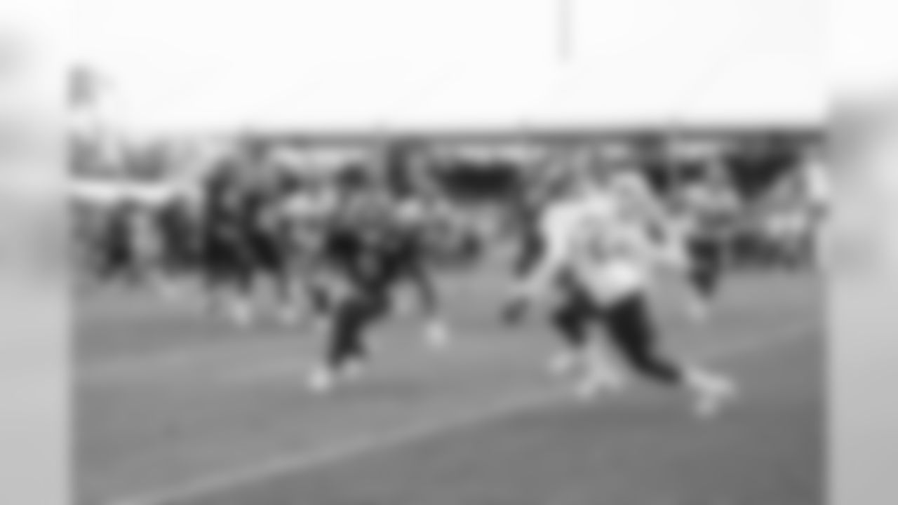 WR Da'Mari Scott (5) at New York Giants Training Camp 2019 at Quest Diagnostics Training Center in East Rutherford, NJ