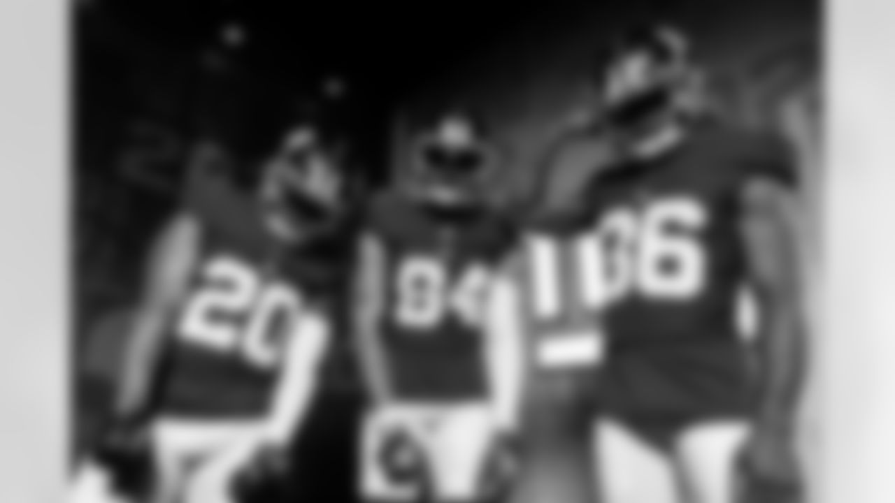RB Eric Gray (20), WR Jalin Hyatt (84), DB Deonte Banks (36)