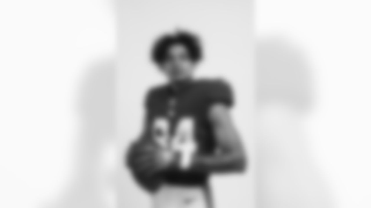New York Giants wide receiver Jalin Hyatt (84) poses for a portrait during the NFLPA Rookie Premiere on Saturday, May 20, 2023 Los Angeles. (Ben Liebenberg/NFL)