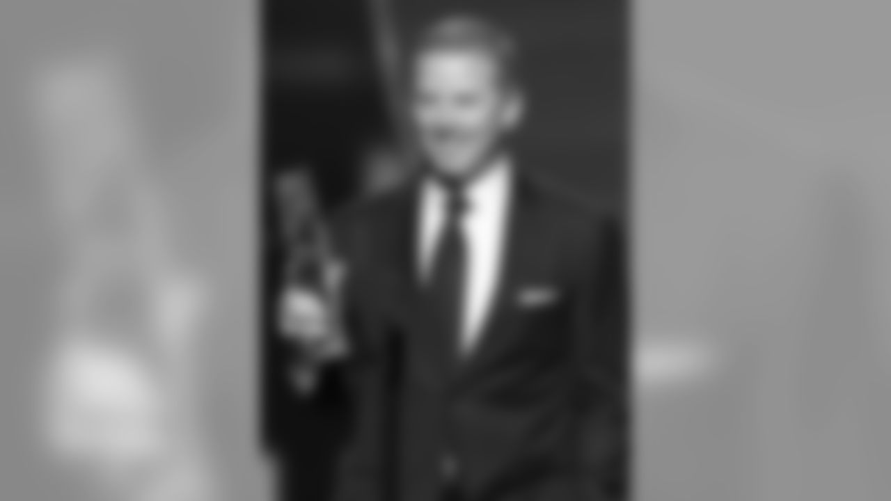 Dallas Cowboys coach Jason Garrett accepts the award for AP Coach of the Year at the 6th annual NFL Honors at the Wortham Center on Saturday, Feb. 4, 2017, in Houston. (Photo by John Salangsang/Invision for NFL/AP Images)