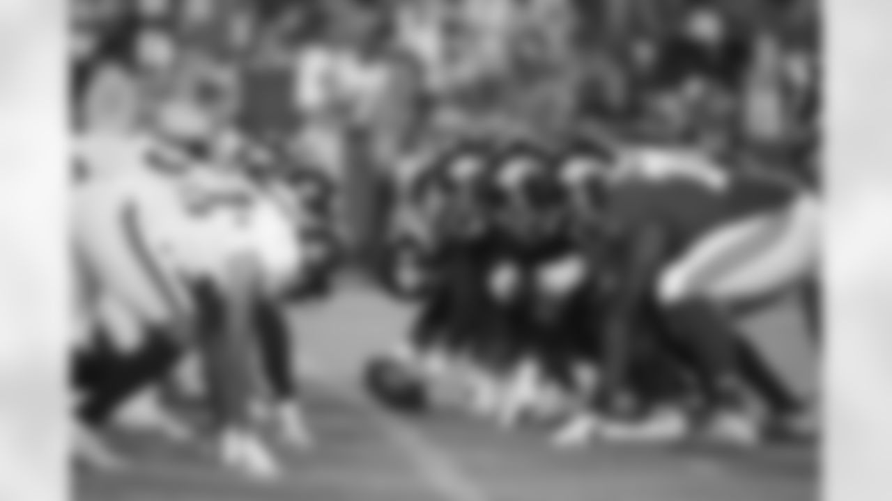 A look down the line of scrimmage during a week 2 Thursday Night football game against the Washington Football Team on Thursday September 16th, 2021 in Landover, Maryland.