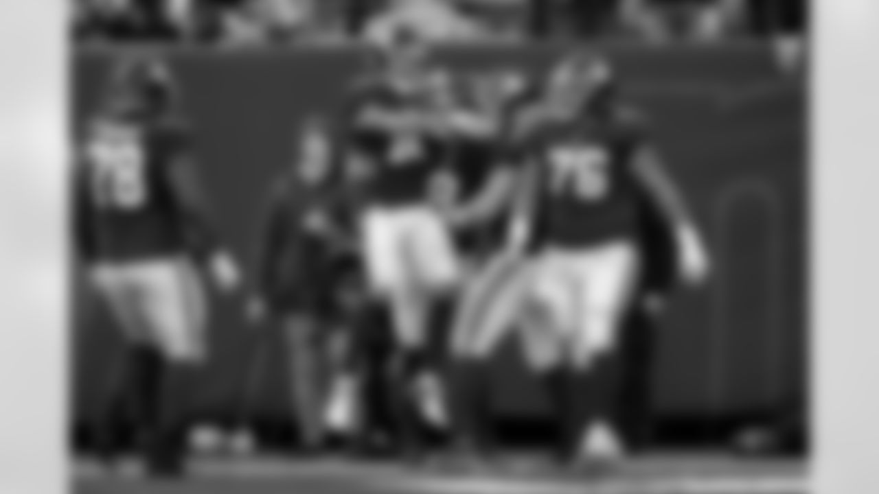 Jon Feliciano (76), Daniel Jones (8), Isaiah Hodgins (18), Mark Glowinski (64)