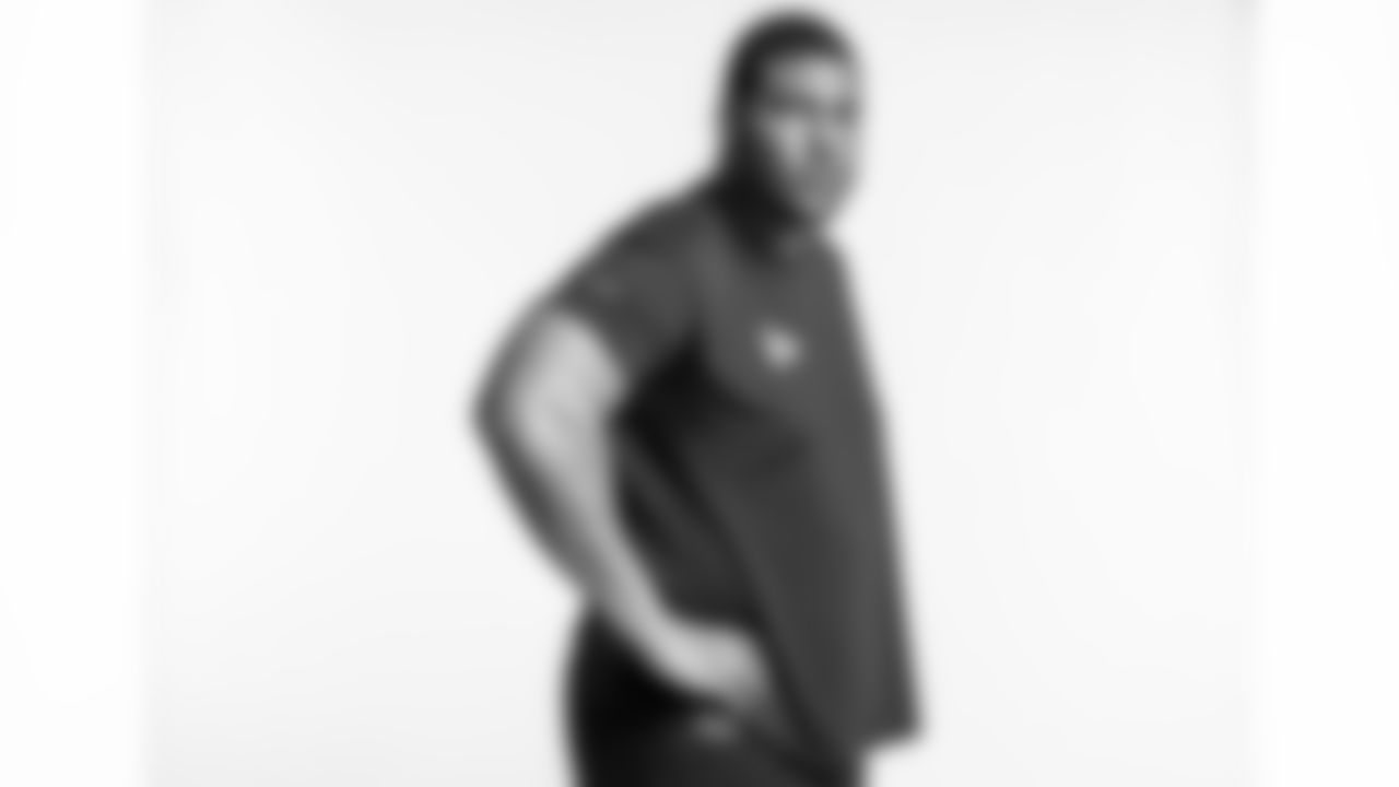 Virginia Tech Offensive Tackle Christian Darrisaw poses for a portrait Saturday March 13, 2021 in Pensacola, FL. (Todd Rosenberg via AP)