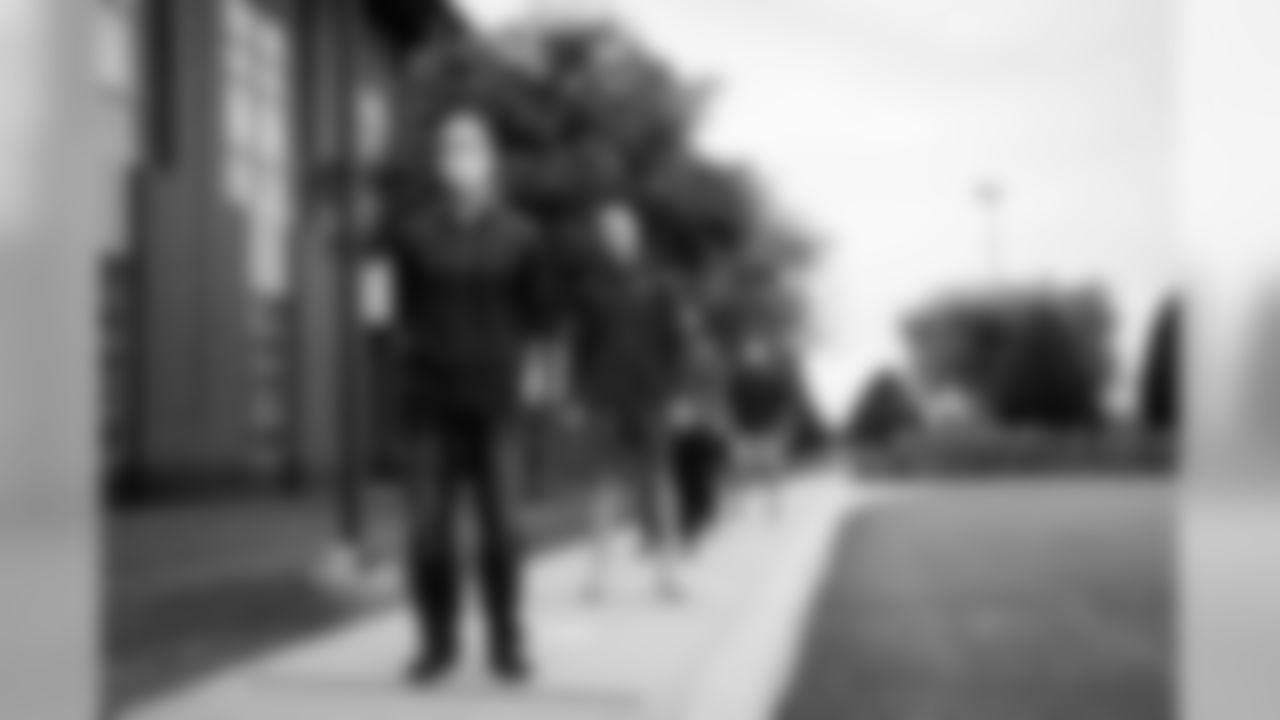 From the time they enter the parking lot to walking into the building, employees must remain six feet apart from others.